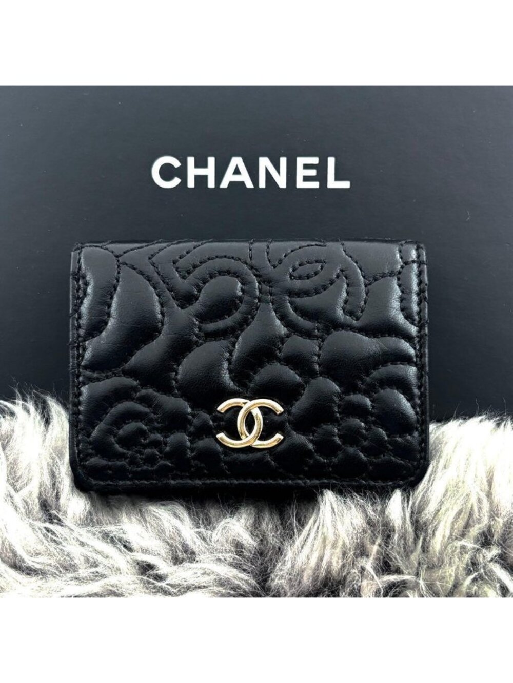Chanel Super Wallet Camellia No. 5 Stitch Trifold